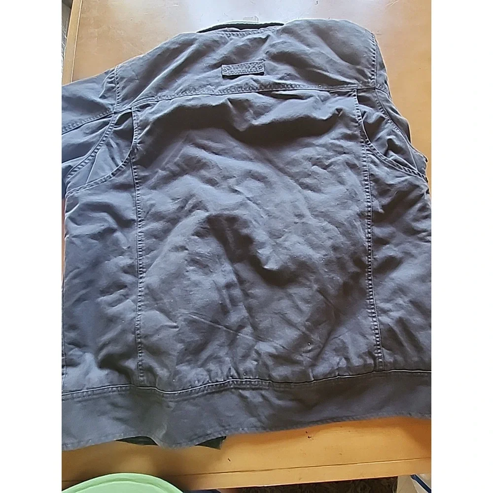 Red Head Mens Hunting Jacket 100% Cotton Full‎ Zip Blue Gray L